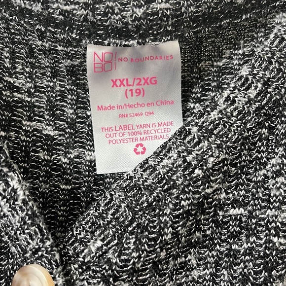 No Boundaries Junior’s Rib Knit Tie Front Grey Tank Top Size XXL - Picture 6 of 7